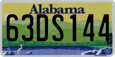 AL license plate 63DS144