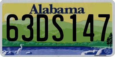 AL license plate 63DS147