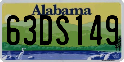 AL license plate 63DS149