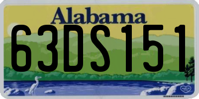 AL license plate 63DS151