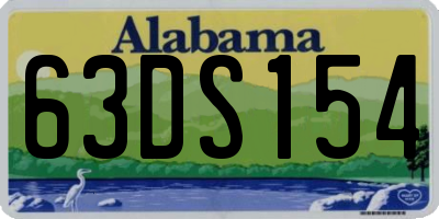 AL license plate 63DS154