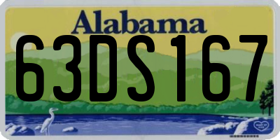 AL license plate 63DS167