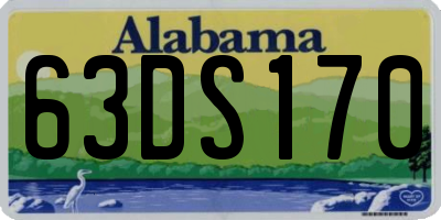 AL license plate 63DS170