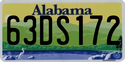 AL license plate 63DS172