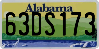 AL license plate 63DS173