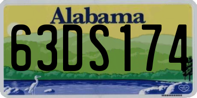 AL license plate 63DS174