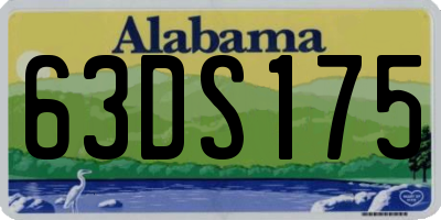 AL license plate 63DS175