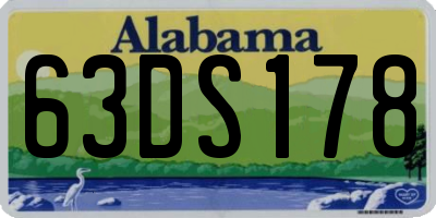 AL license plate 63DS178