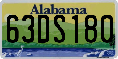 AL license plate 63DS180