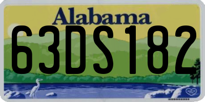 AL license plate 63DS182