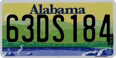 AL license plate 63DS184