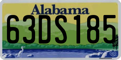 AL license plate 63DS185