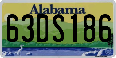 AL license plate 63DS186