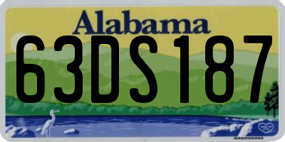 AL license plate 63DS187