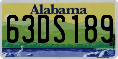 AL license plate 63DS189