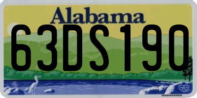 AL license plate 63DS190