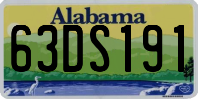 AL license plate 63DS191