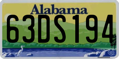 AL license plate 63DS194