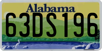 AL license plate 63DS196