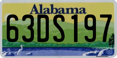 AL license plate 63DS197