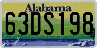 AL license plate 63DS198