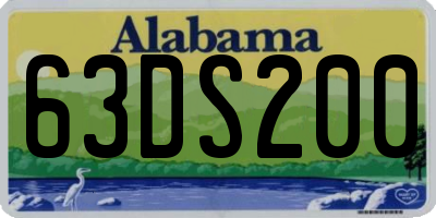 AL license plate 63DS200