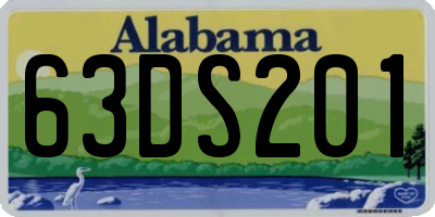 AL license plate 63DS201