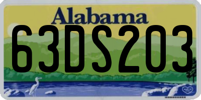 AL license plate 63DS203
