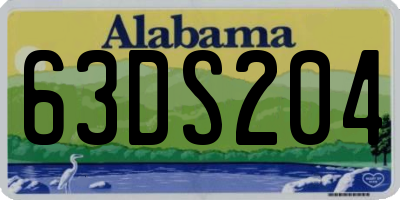 AL license plate 63DS204