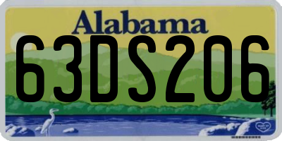 AL license plate 63DS206