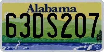 AL license plate 63DS207
