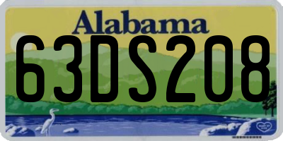 AL license plate 63DS208