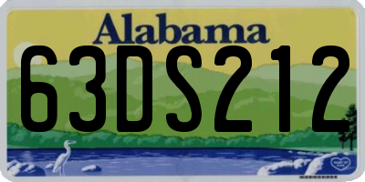 AL license plate 63DS212