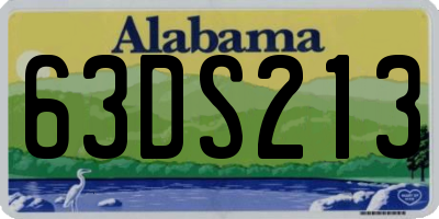 AL license plate 63DS213