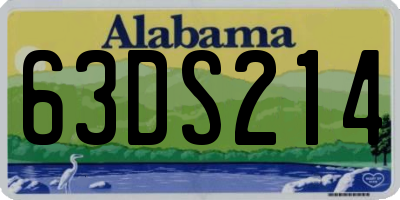 AL license plate 63DS214