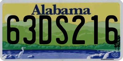 AL license plate 63DS216