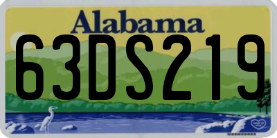 AL license plate 63DS219