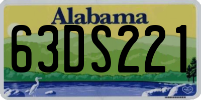 AL license plate 63DS221