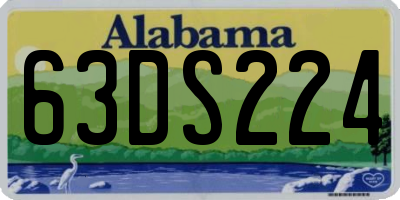 AL license plate 63DS224