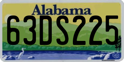 AL license plate 63DS225