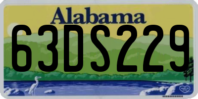 AL license plate 63DS229