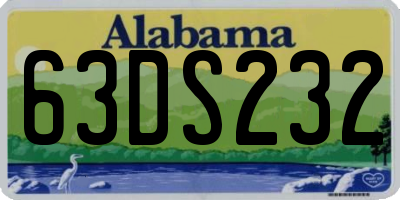 AL license plate 63DS232