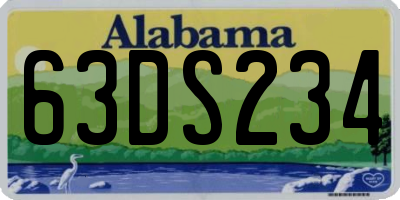 AL license plate 63DS234