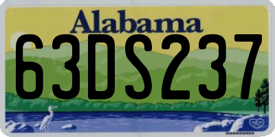 AL license plate 63DS237
