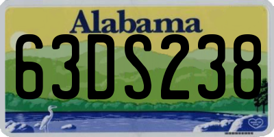 AL license plate 63DS238