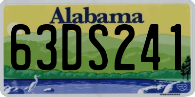 AL license plate 63DS241