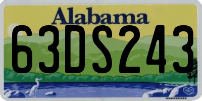 AL license plate 63DS243