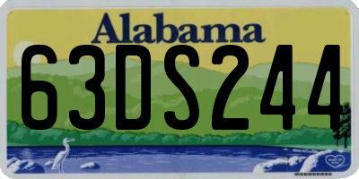 AL license plate 63DS244