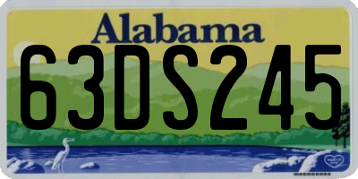 AL license plate 63DS245