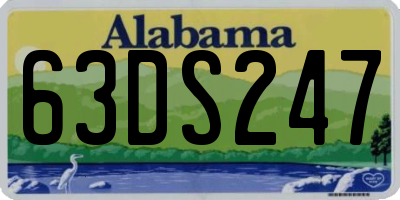 AL license plate 63DS247